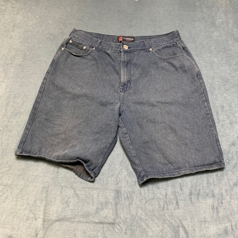 Cambridge Classics Denim Shorts Mens 38 Blue Denim Zip Fly Casual Summer Wear
